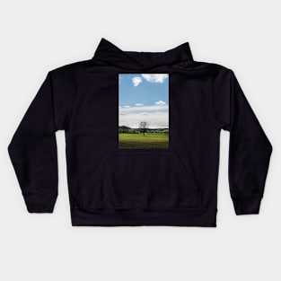 A lone tree in a field - Yorkshire, UK Kids Hoodie